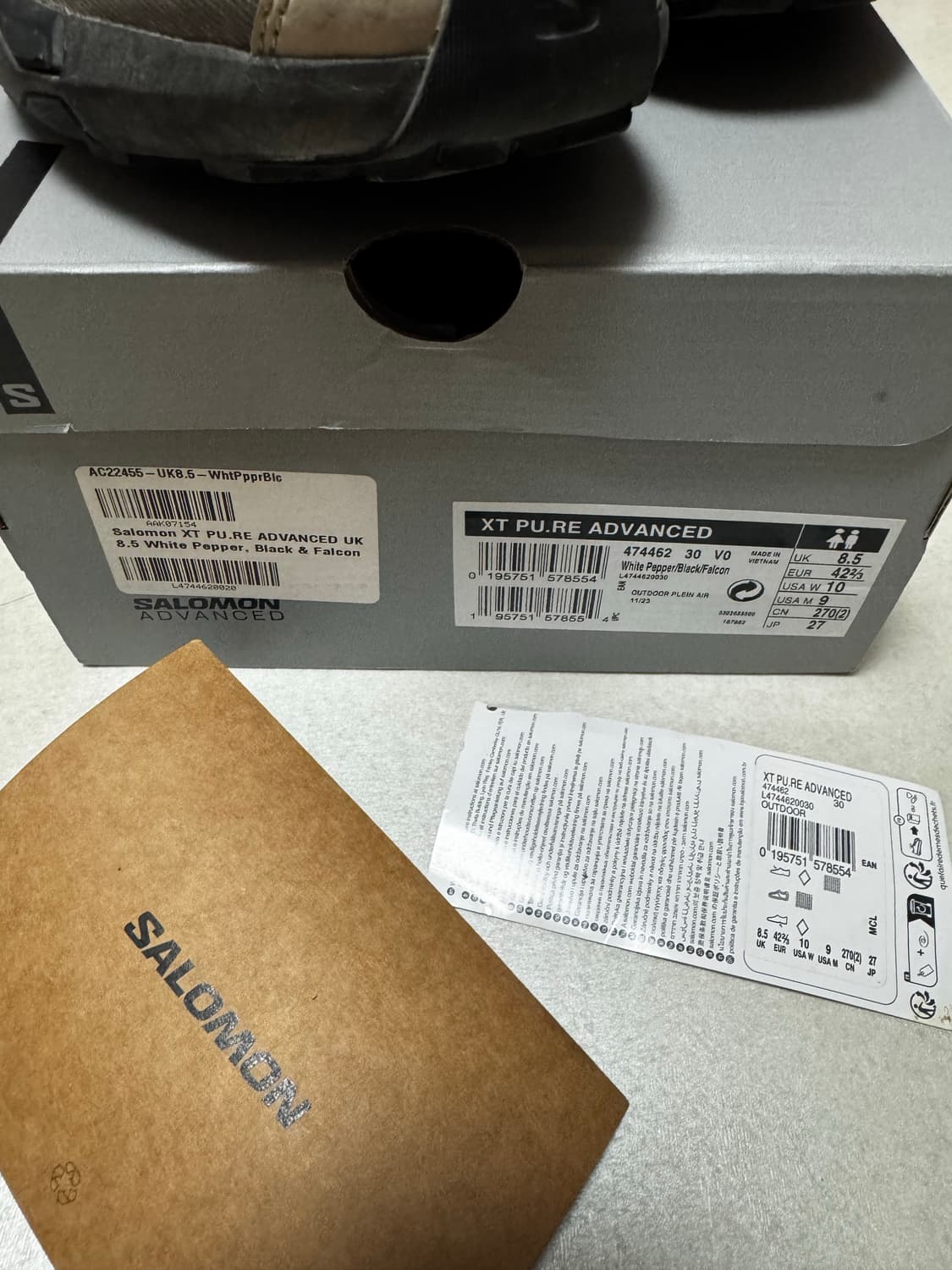 살로몬 xt adv 화이트 페퍼 블랙 팔콘 270 상품이미지6