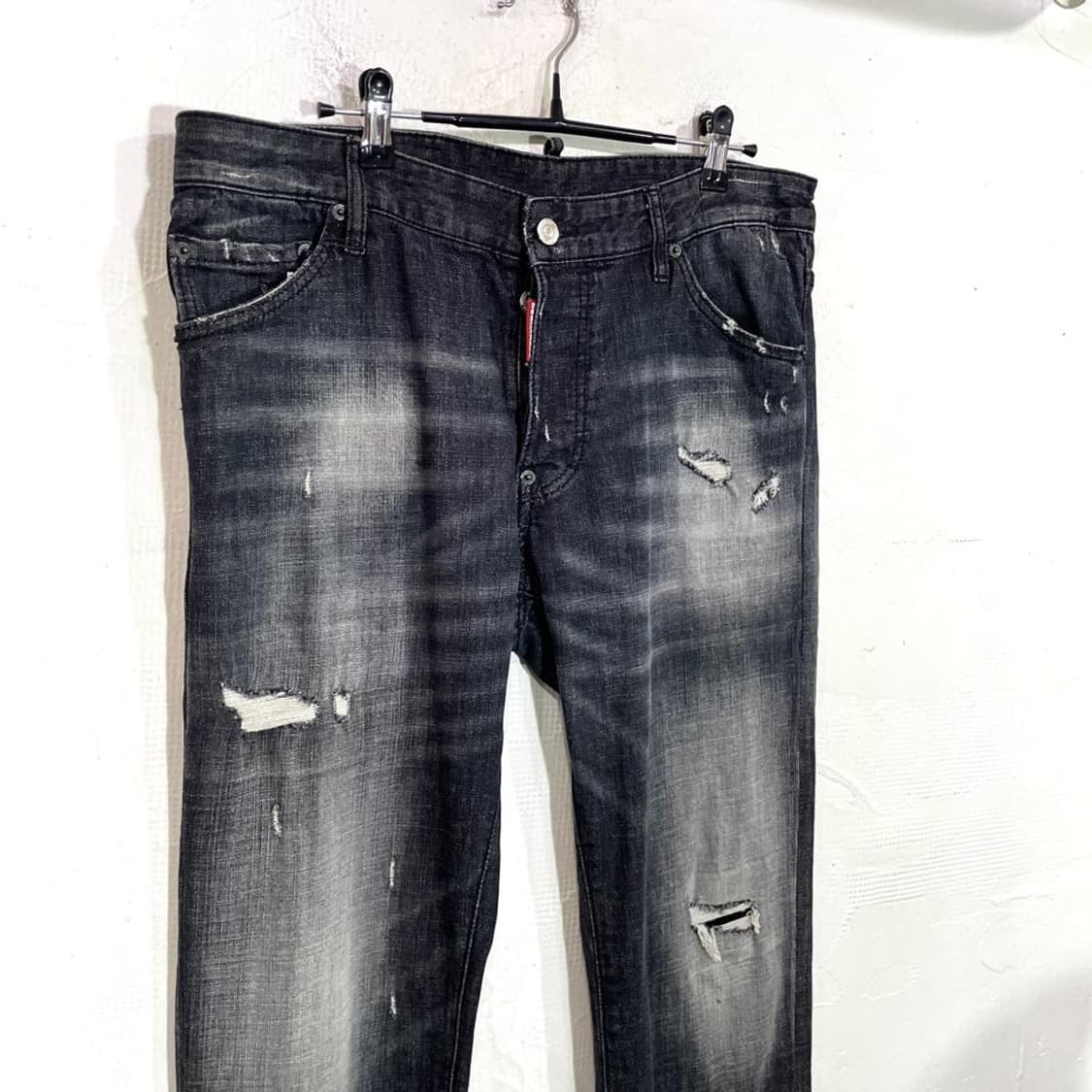 디스퀘어드 1964 블랙패치 흑청 데님팬츠 상품이미지4