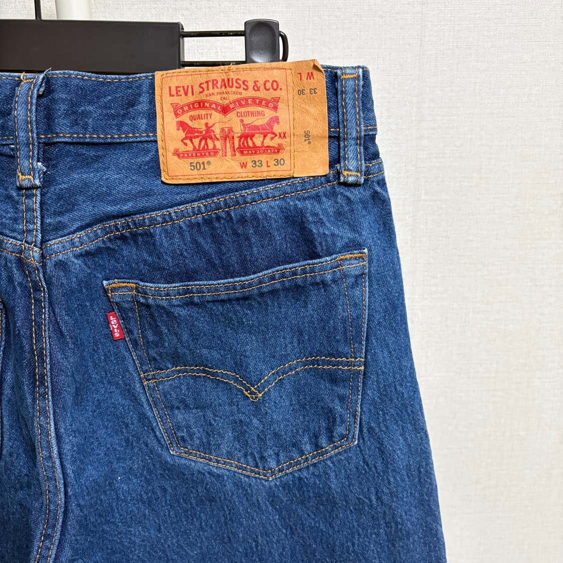 리바이스 501 스트레이트 중청 데님팬츠 / W33, L30 상품이미지7