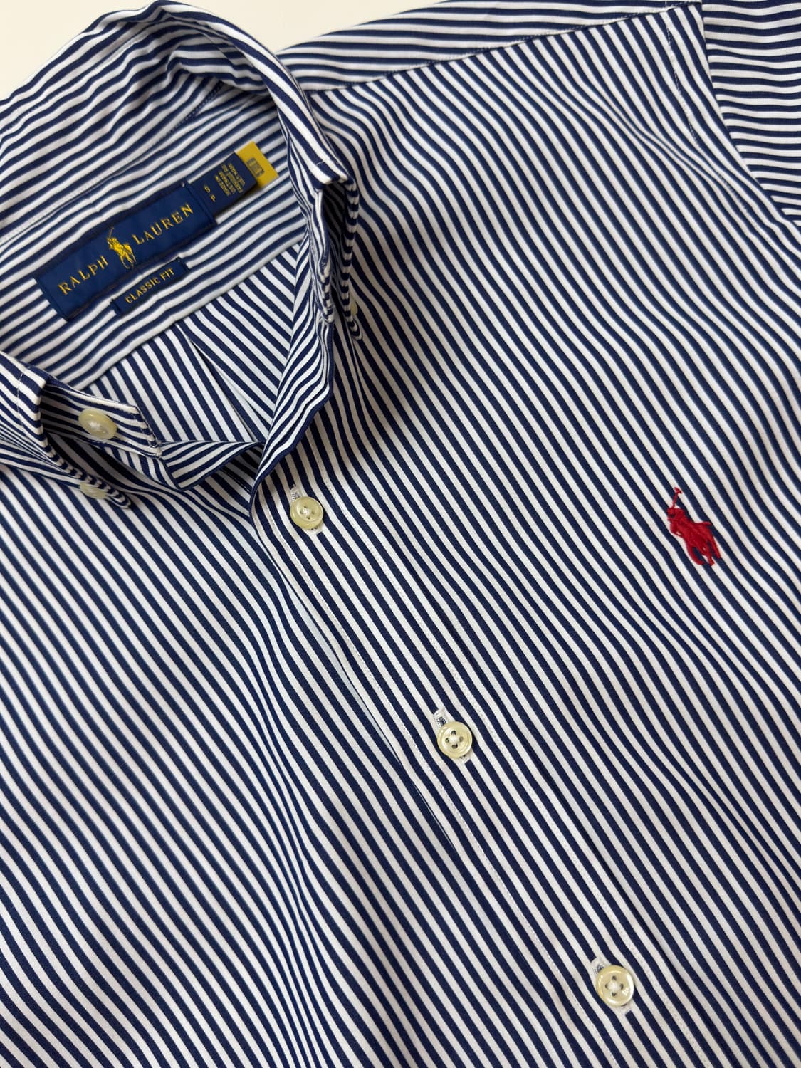 폴로랄프로렌 스트라이프셔츠 블루 클래식핏s 상품이미지2