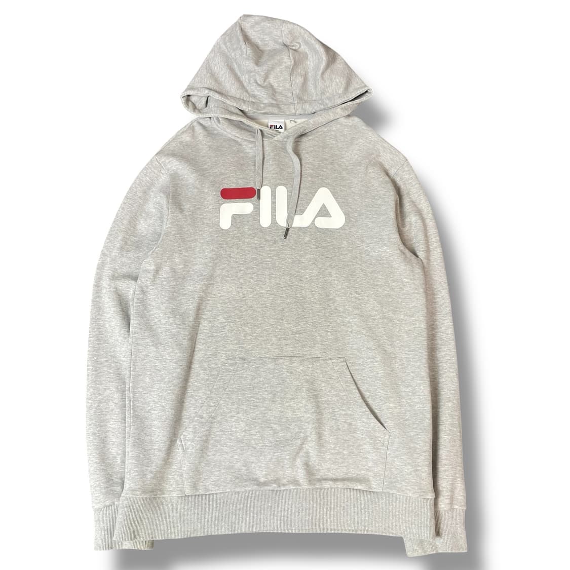 휠라 빅로고 프린팅 라이트그레이 후드 L 상품이미지1