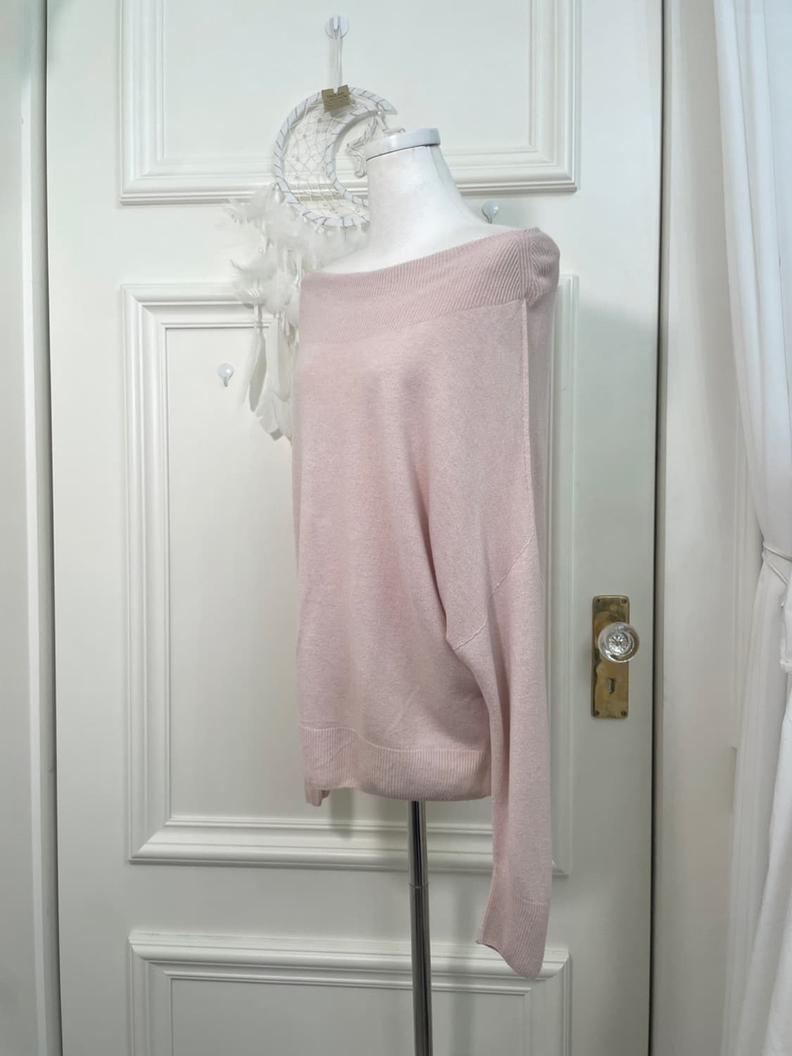 INDIVI pink off-shoulder basic loose cas 상품이미지2