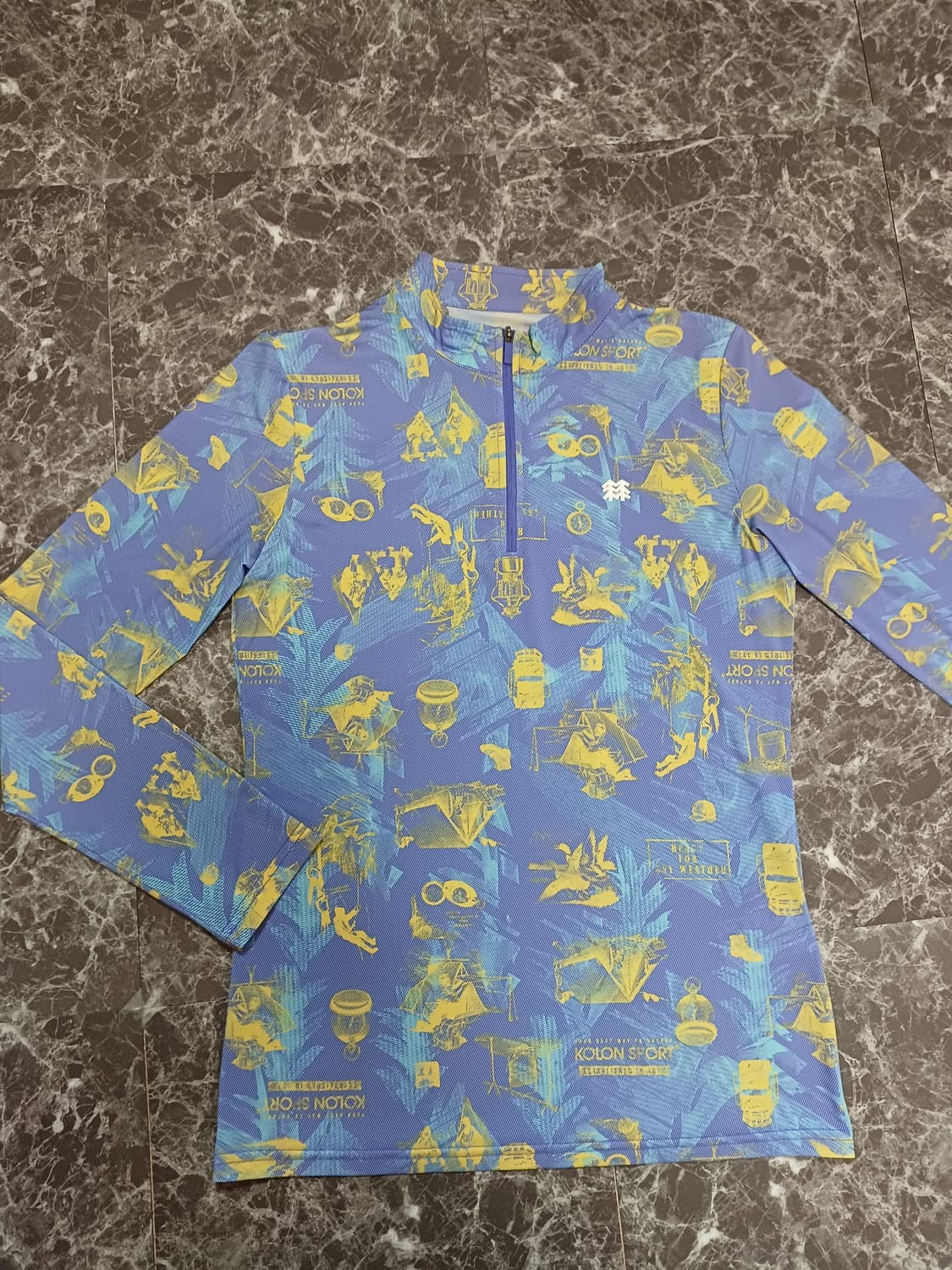 코오롱스포츠 패턴 하프집업 XS(새상품) 상품이미지2