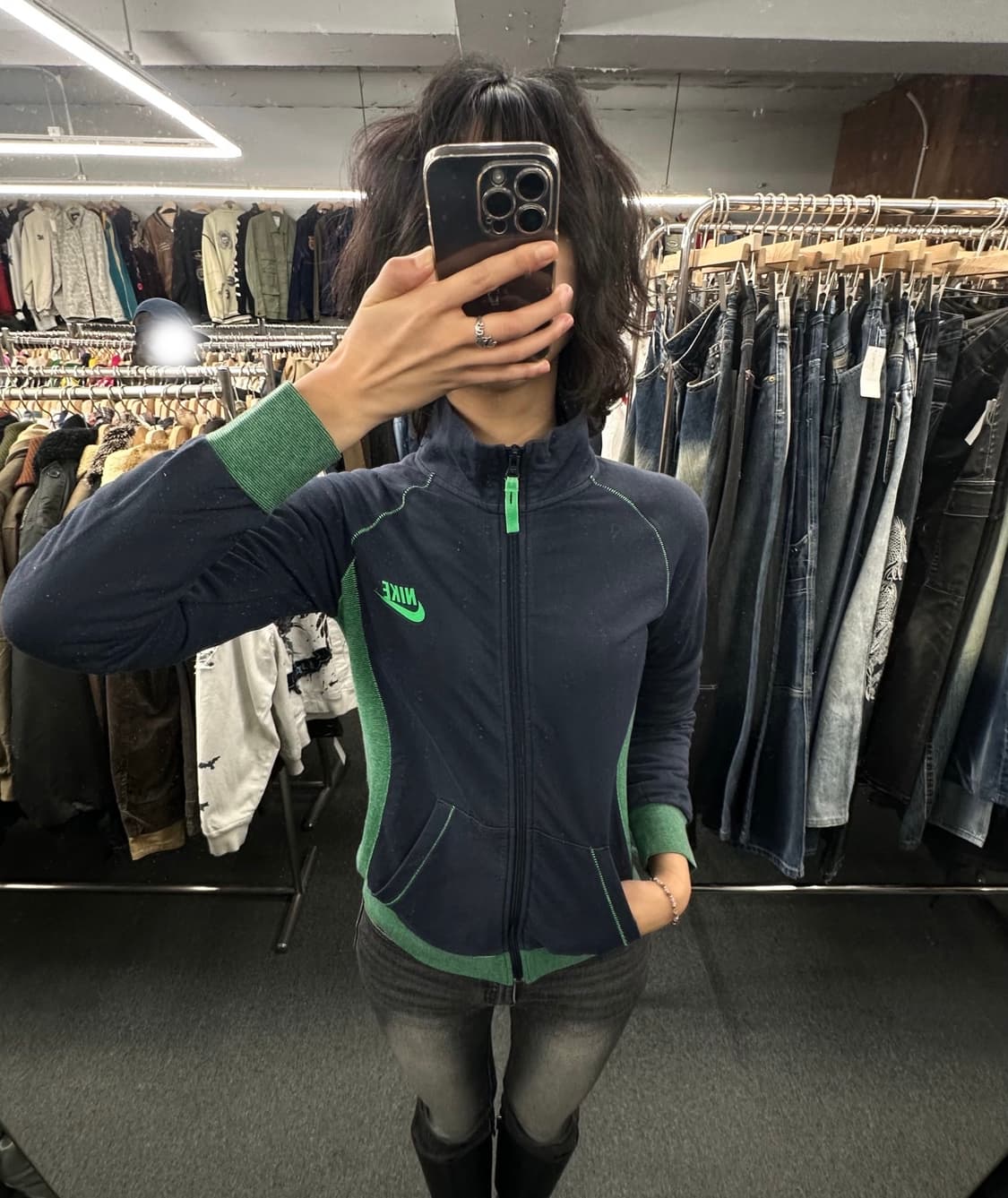 M) 나이키 00s 배색 집업 져지 트랙탑 상품이미지1