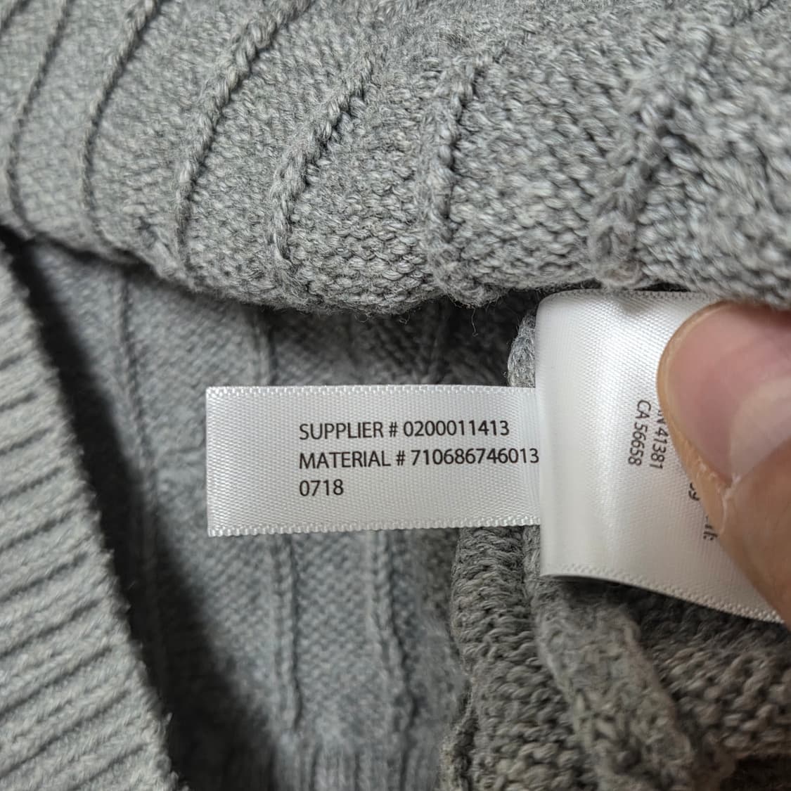 Polo Ralph Lauren 폴로 랄프로렌 그레이 코튼 꽈배기 니트 상품이미지5