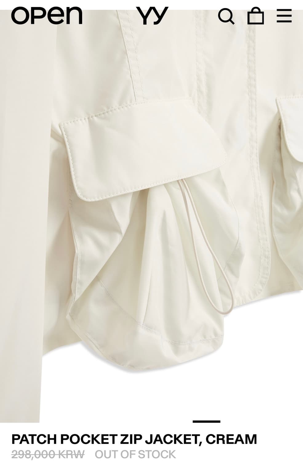 OPEN YY PATCH POKET ZIP JACKET, CREAM 상품이미지9