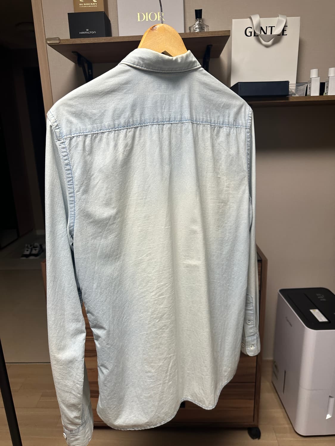 시리즈 남성 연청 워싱 데님 셔츠(100)    상품이미지4