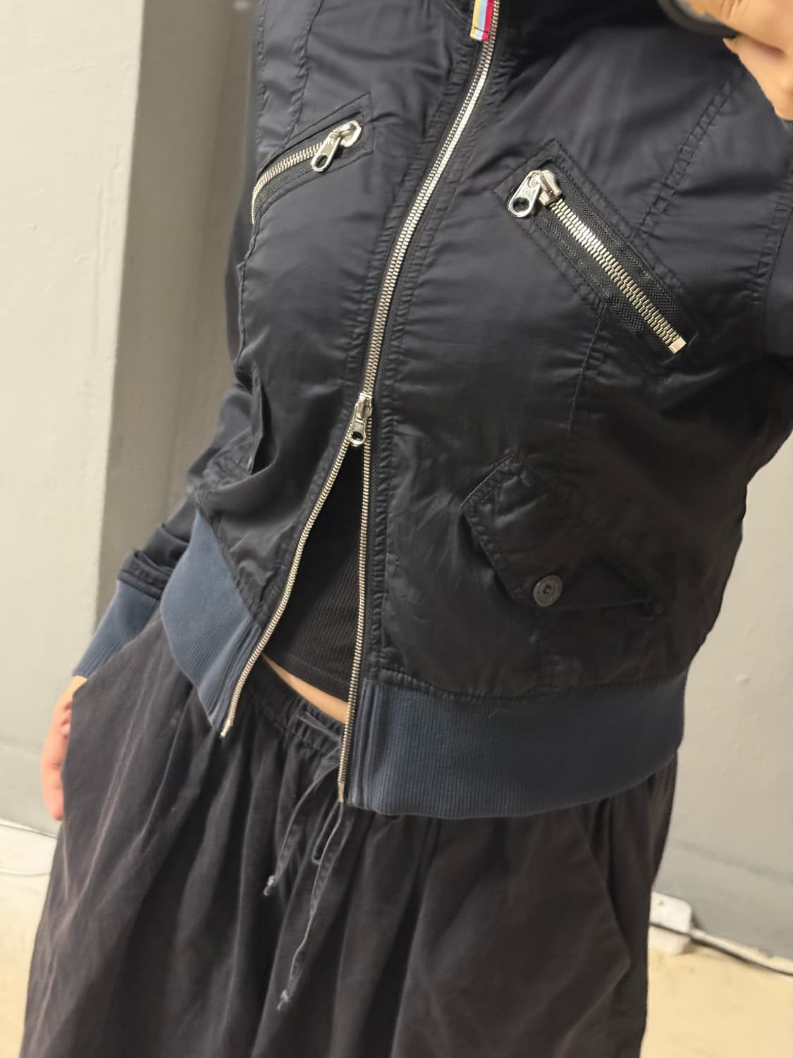 zipper pocket detail high-neck jk 상품이미지4
