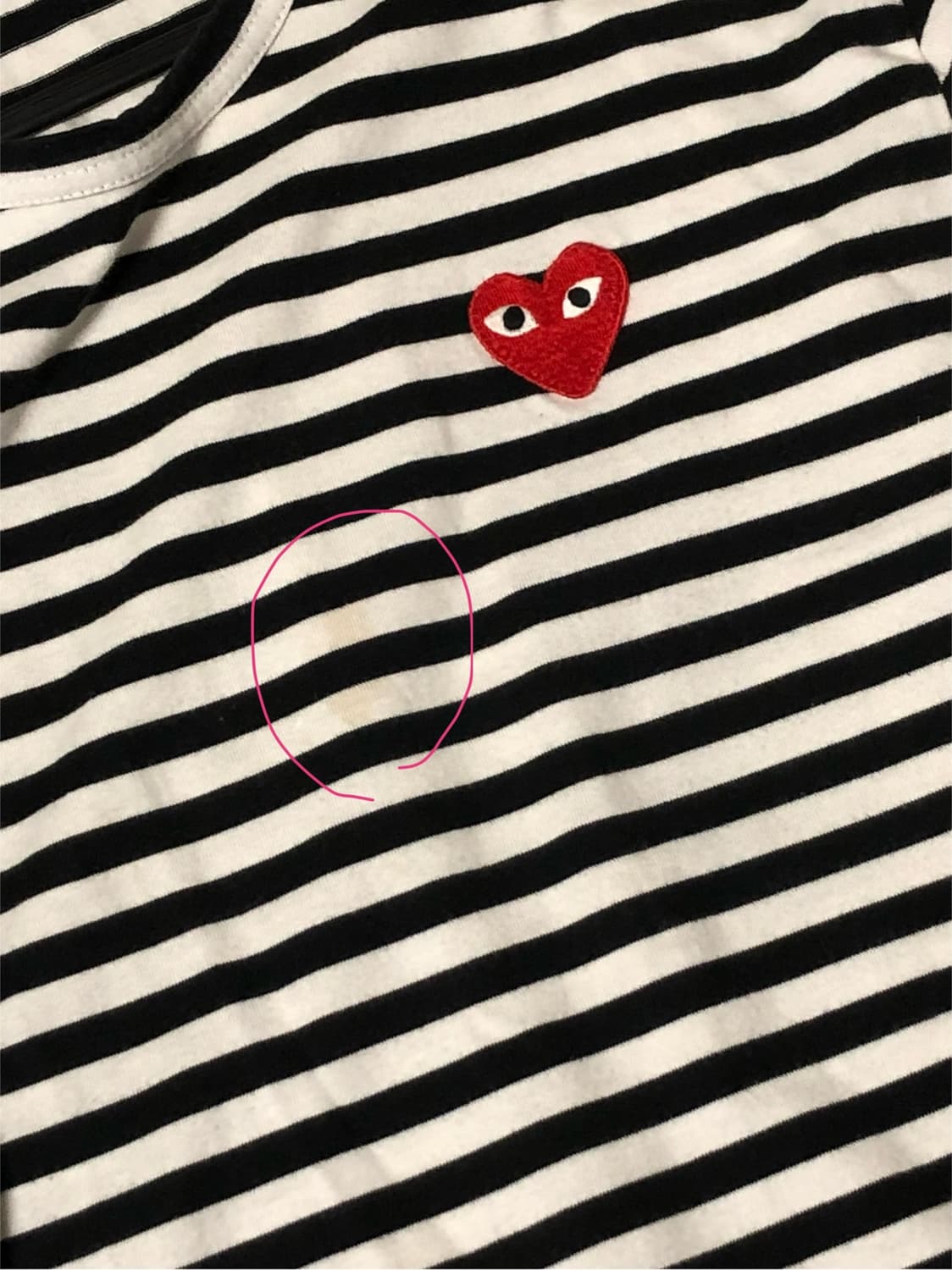 꼼데가르송 스트라이프 레드와팬 상품이미지4