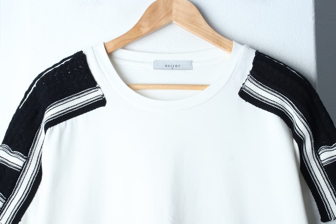 (L-XL) 노이어 반팔 티셔츠 숄더포인트 화이트 놈코어-H33569 상품이미지3
