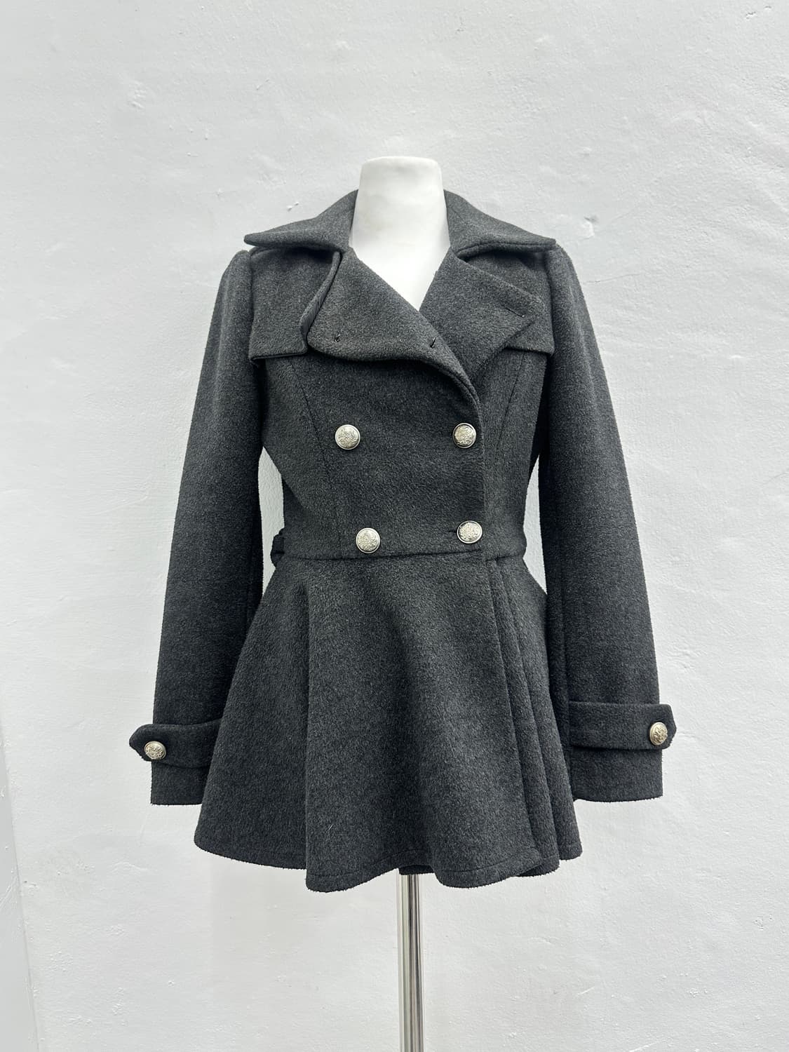 Gray flare peacoat 상품이미지3