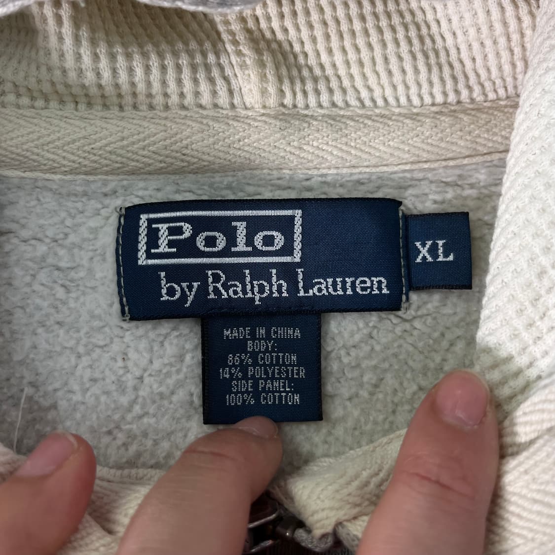 105 폴로랄프로렌 그레이 와플 후드집업   상품이미지4