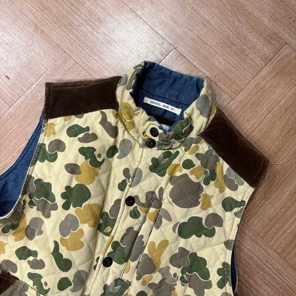 빈티지 카모 베스트 상품이미지4