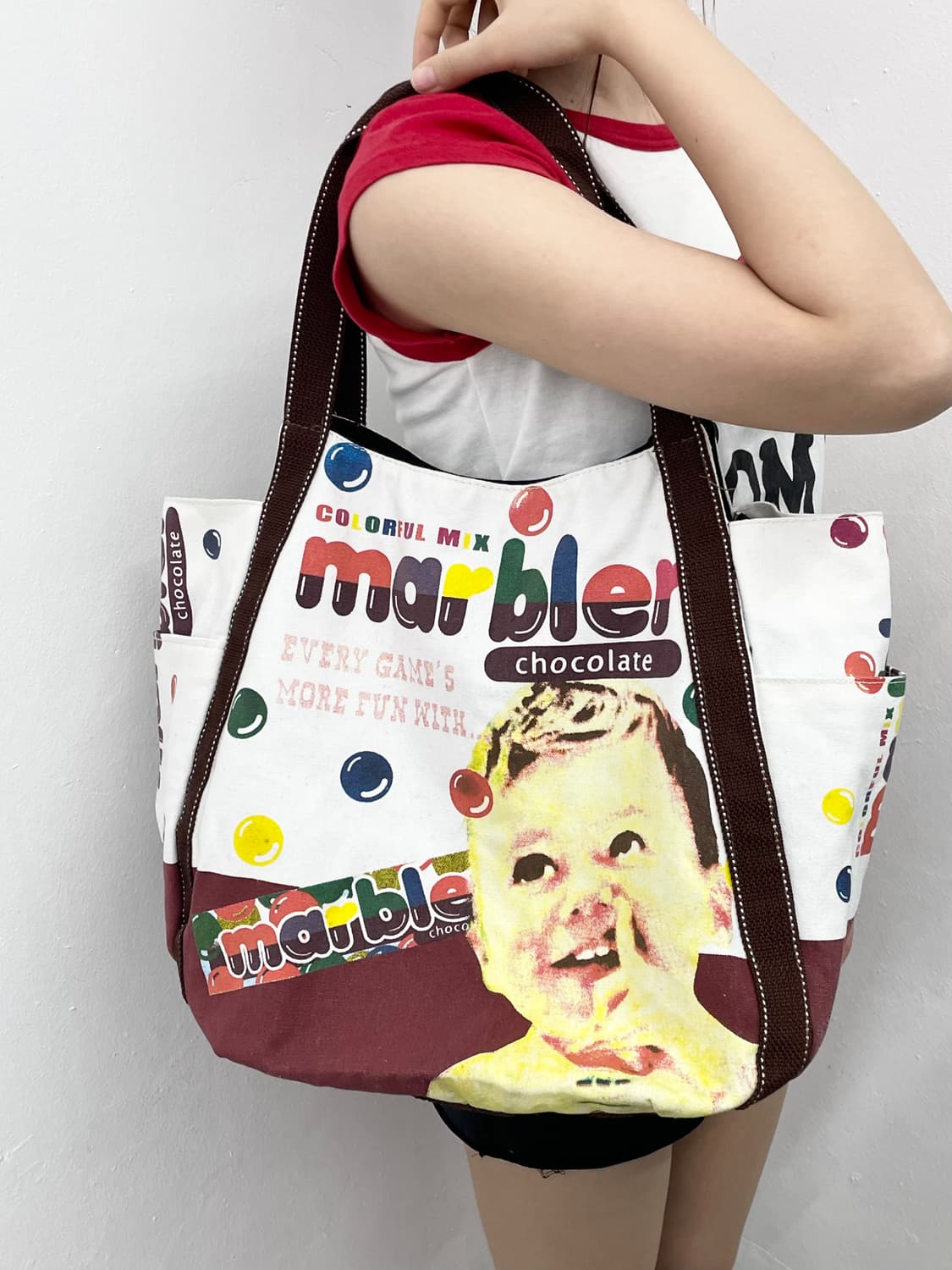 모리키치 초콜릿 일러스트 숄더백🍫🍩 상품이미지7