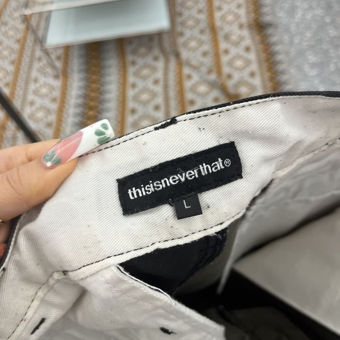 디스이즈네버댓 스트릿 펑크 믹스업 패치워크 코튼팬츠 L C11086 상품이미지6