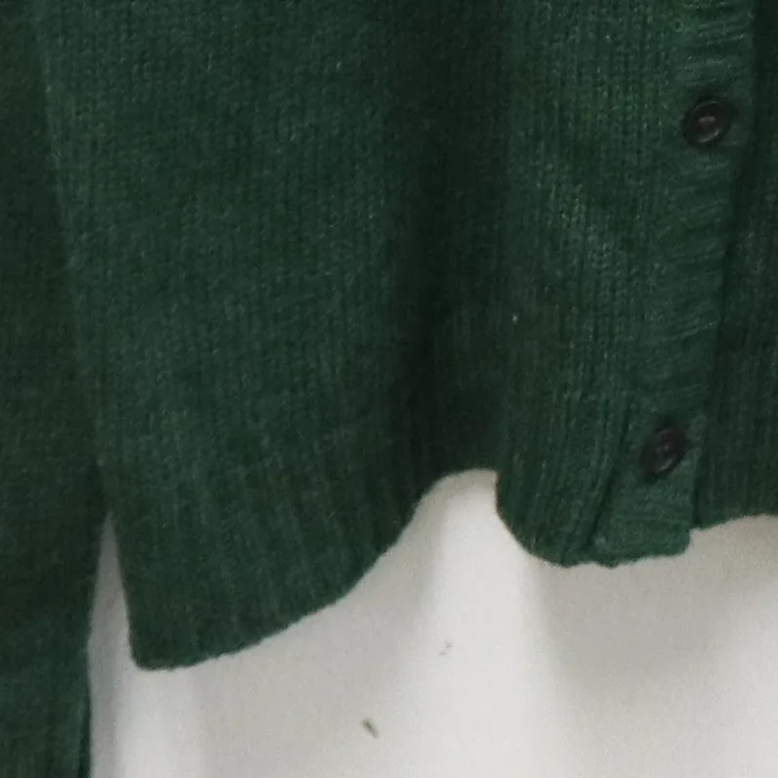 사만사모스2 그린 눈꽃 패턴 울혼방 가디건 61152 상품이미지6