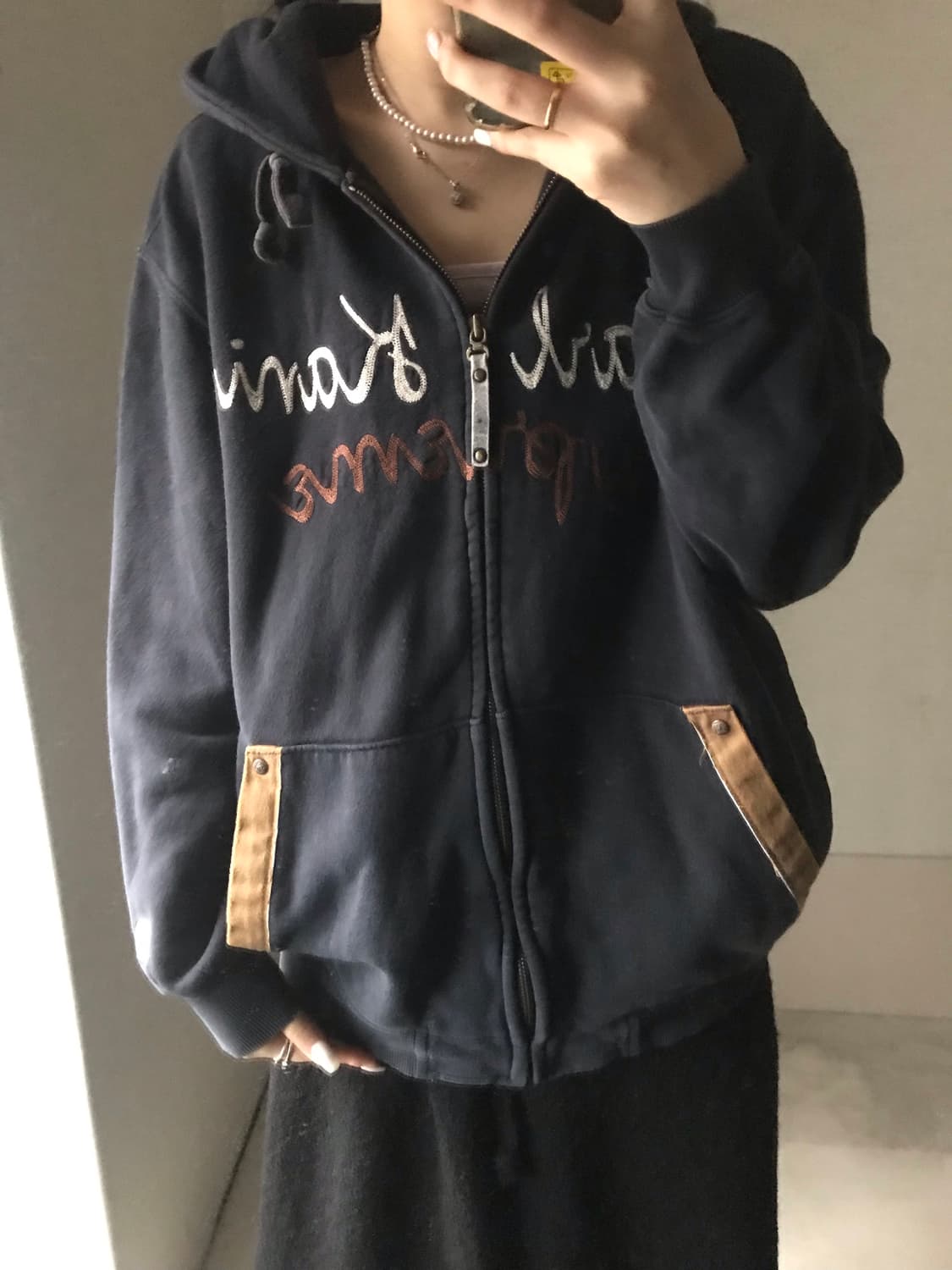 칼카니 00s 오버핏 후드집업 상품이미지4