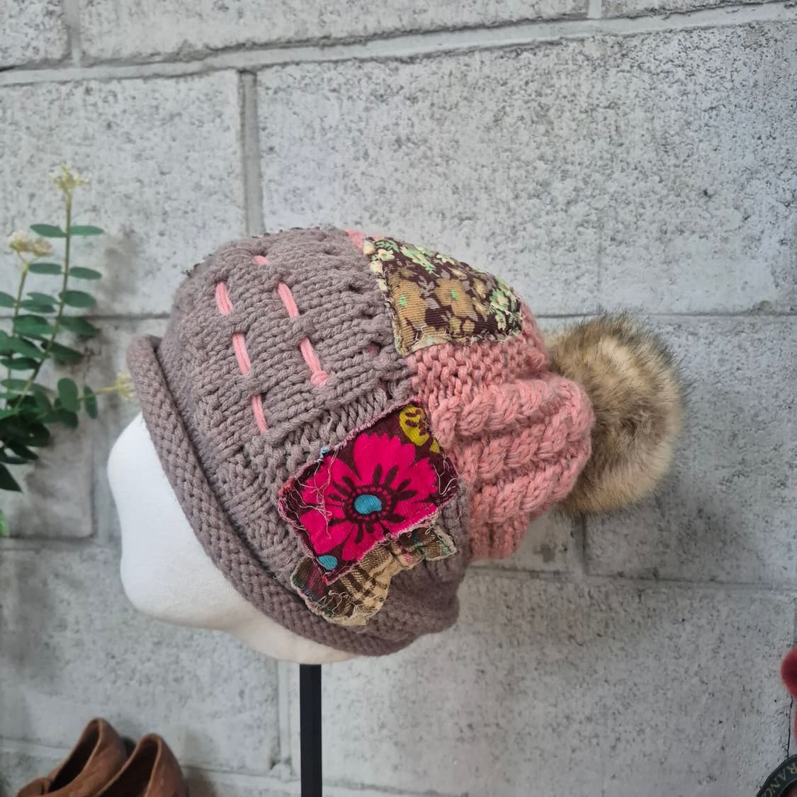 빈티지 패치워크 스타일모자 상품이미지2