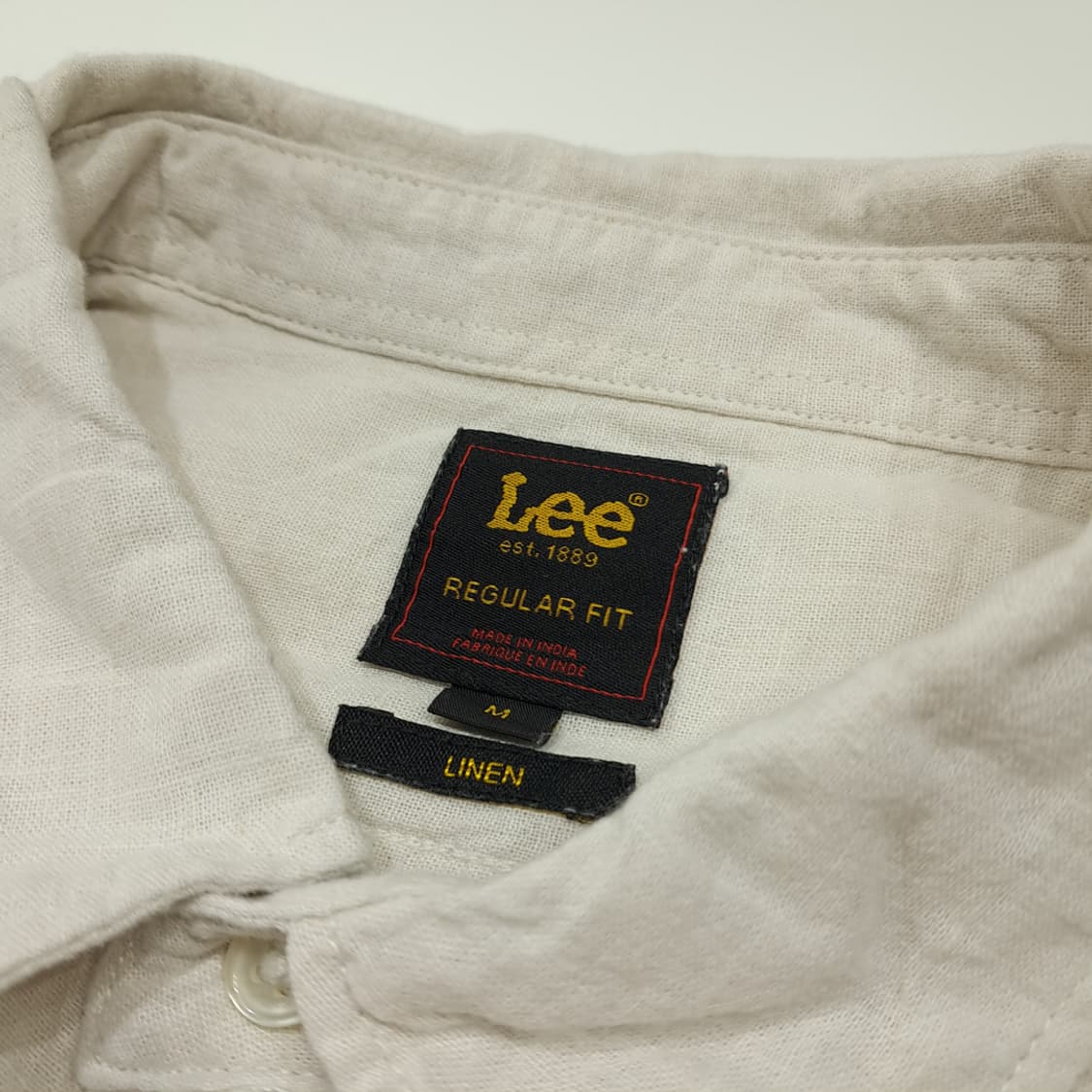 CL772 M 리 코튼린넨 레귤러핏 슬러브 에크루 셔츠 남방 상품이미지3