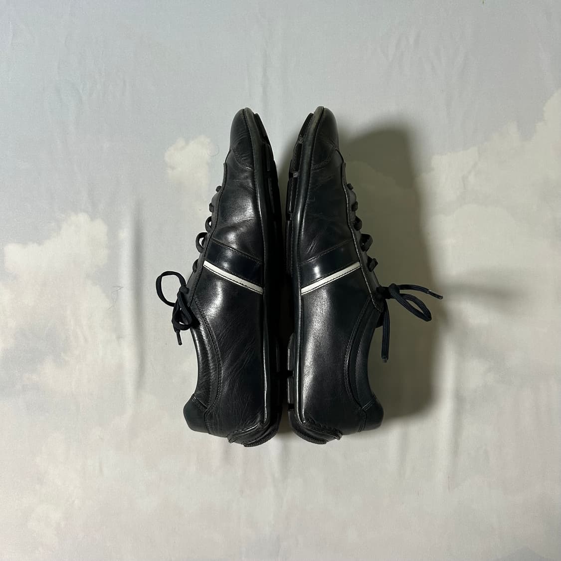 Prada sports leather sneakers dark navy 상품이미지3