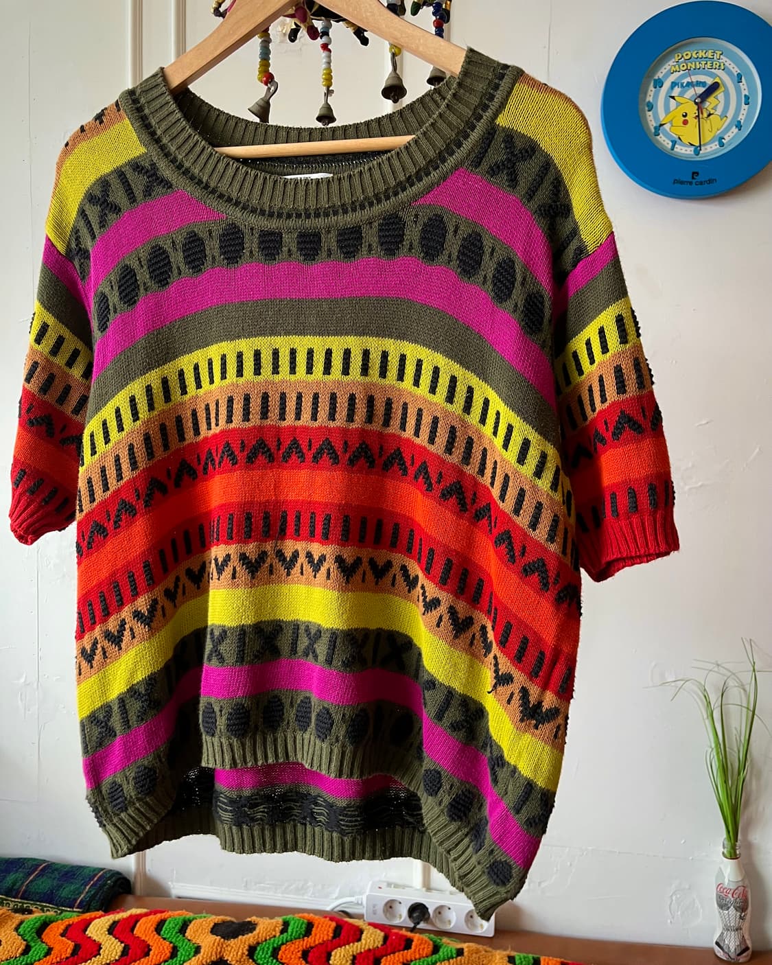 80-90s Benetton 1/2 Cable Summer Knit 상품이미지4