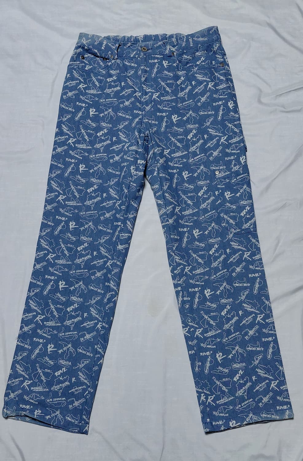 RDVZ  로고 프린트 데님 팬츠  30~32 (무료배송) 상품이미지1