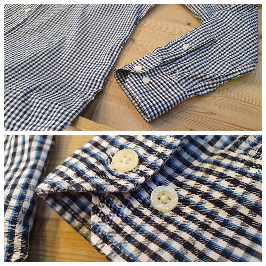 95.라코스테 체크 스판셔츠  상품이미지4