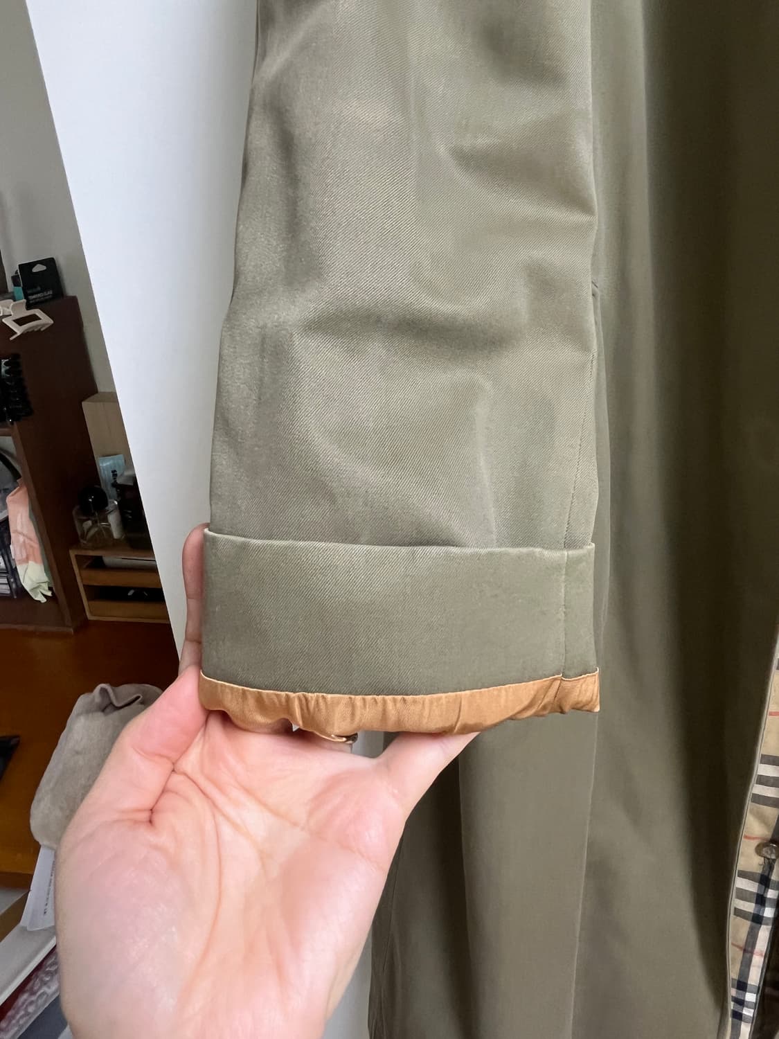 버버리 빈티지 트렌치 코트 (밝은 카키) 발마칸 스타일 상품이미지2