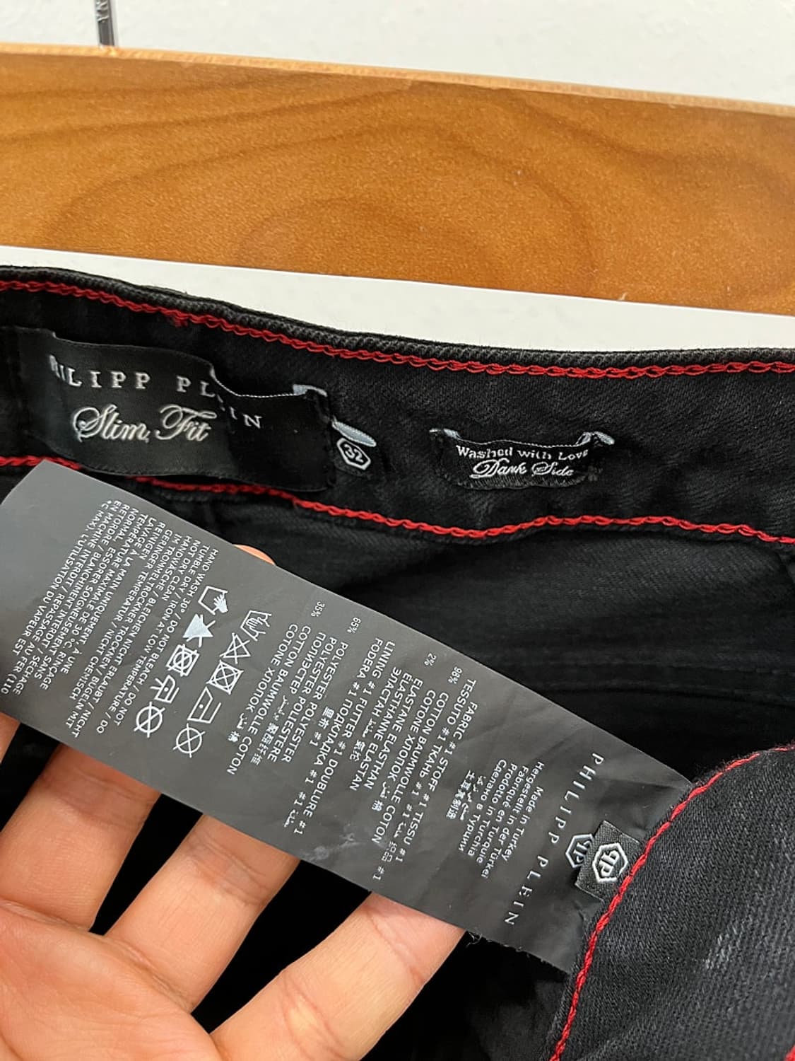 31-32) 필립플레인 스판 블랙진  상품이미지7