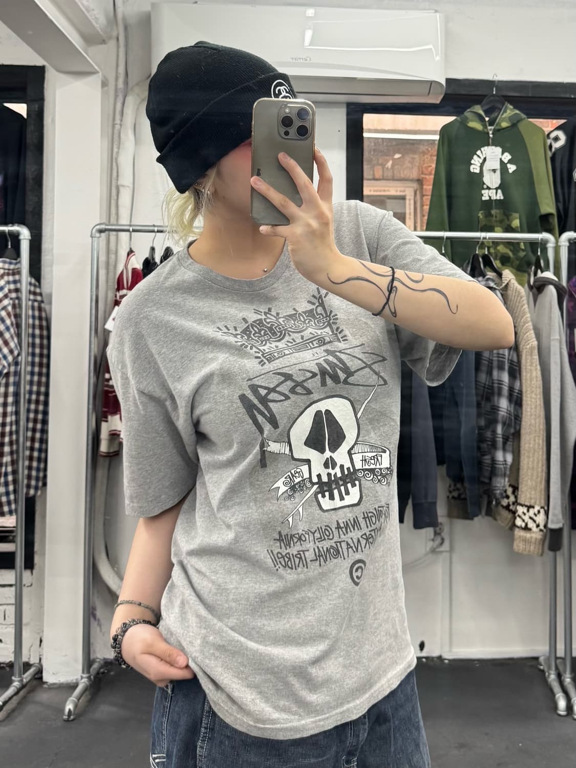 올드 스투시 스컬 티셔츠 상품이미지4