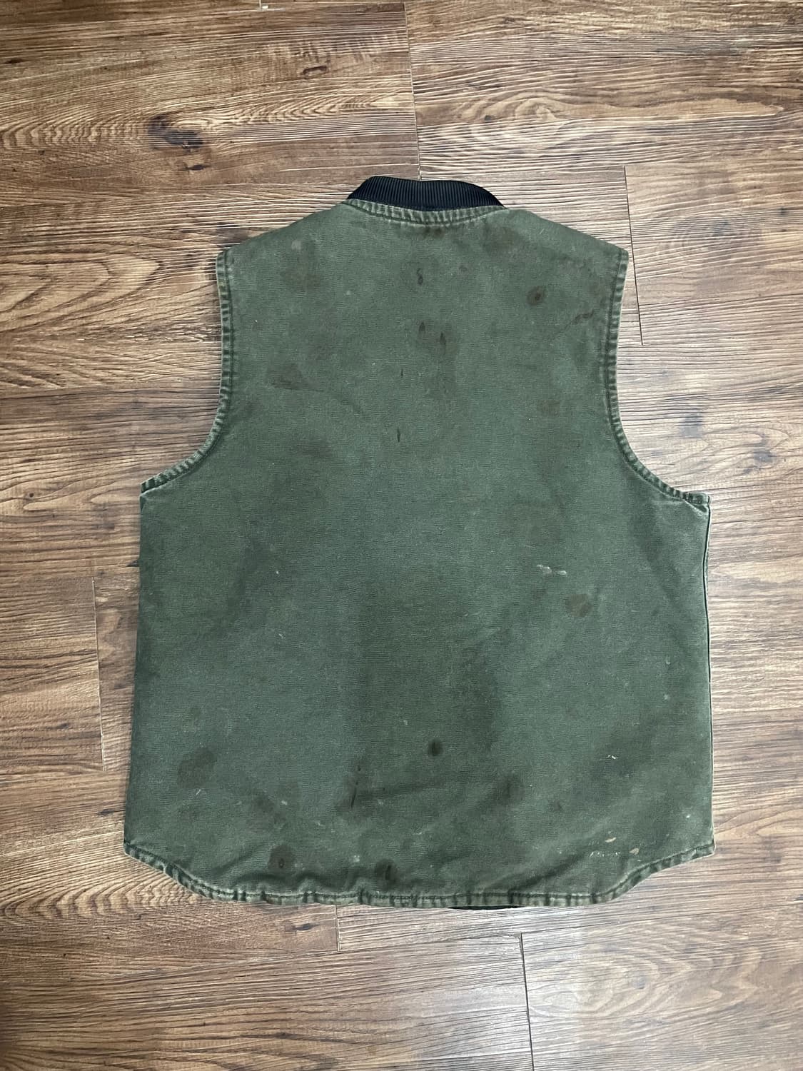 90s 칼하트 모스그린 V02 덕 캔버스 워크 베스트 상품이미지8