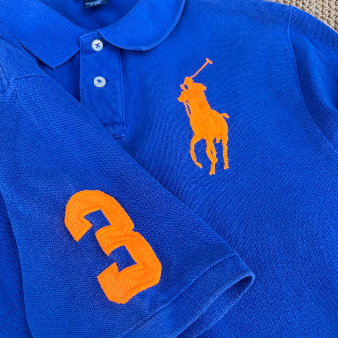 폴로 랄프로렌 오렌지 빅포니 PK카라 반팔 티셔츠 상품이미지3