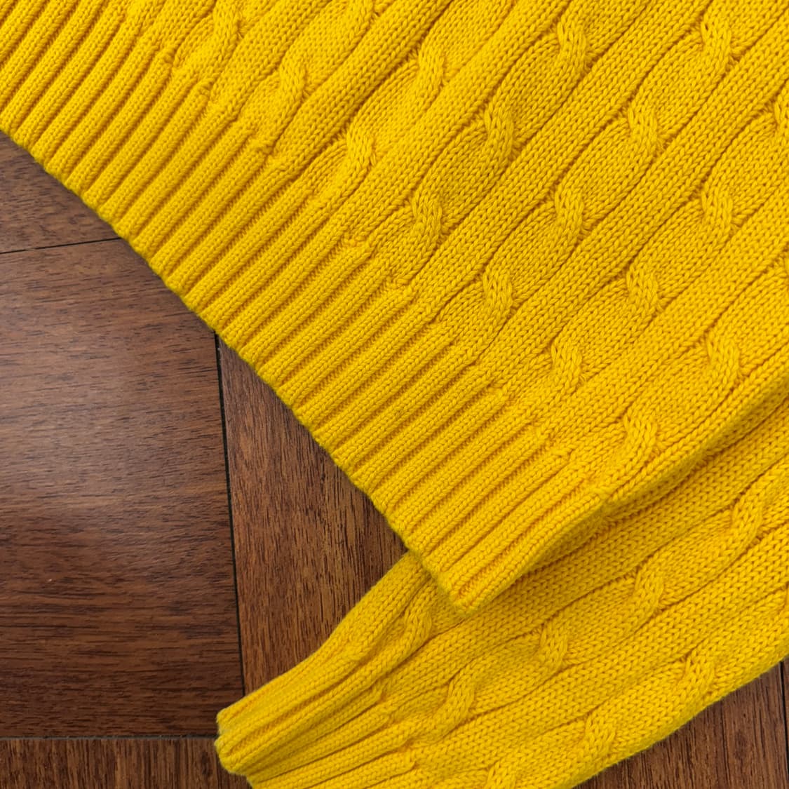 여성용 95~100 폴로 랄프로렌 옐로우 케이블 라운드 니트  상품이미지5