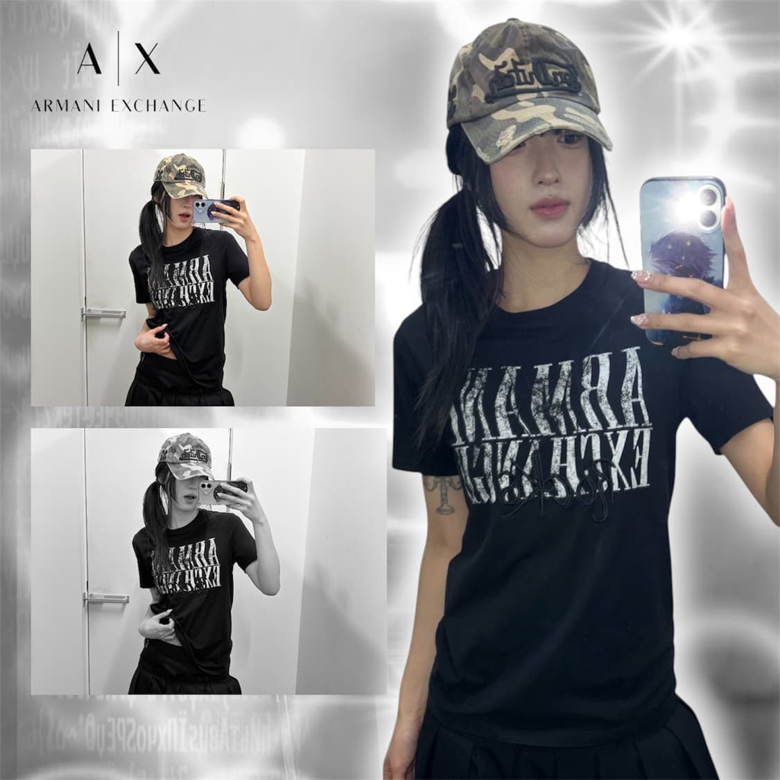 아르마니 익스체인지 로고 반팔티 상품이미지1