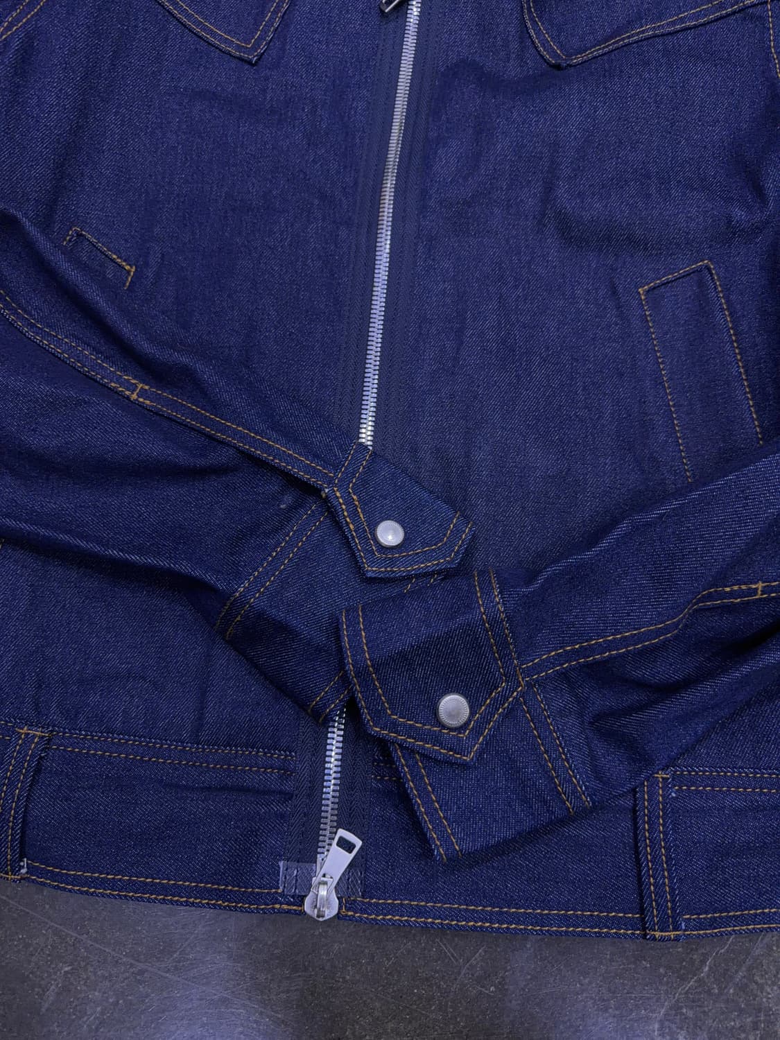 피스워커 웨스턴 무드 생지 2way 데님자켓 L 상품이미지8