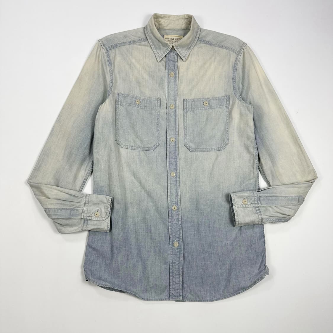 데님앤서플라이 연청 워싱 데님 셔츠 (XXS 여성추천) 상품이미지2