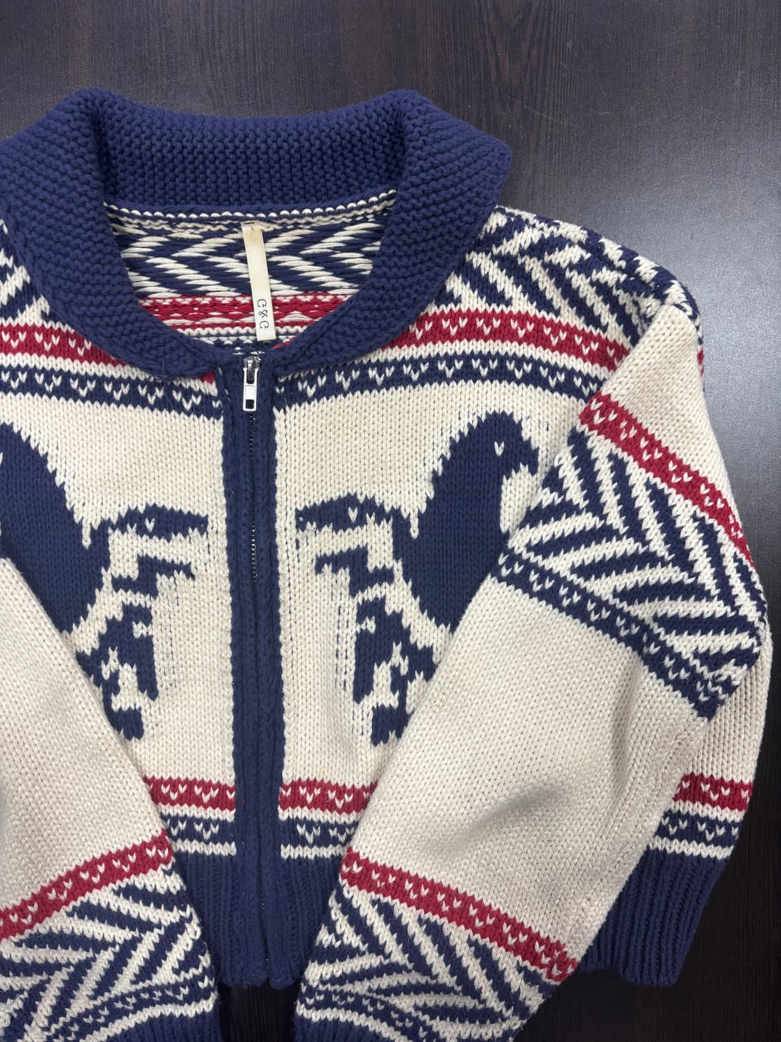 G&G 패턴 니트 집업 가디건 상품이미지3