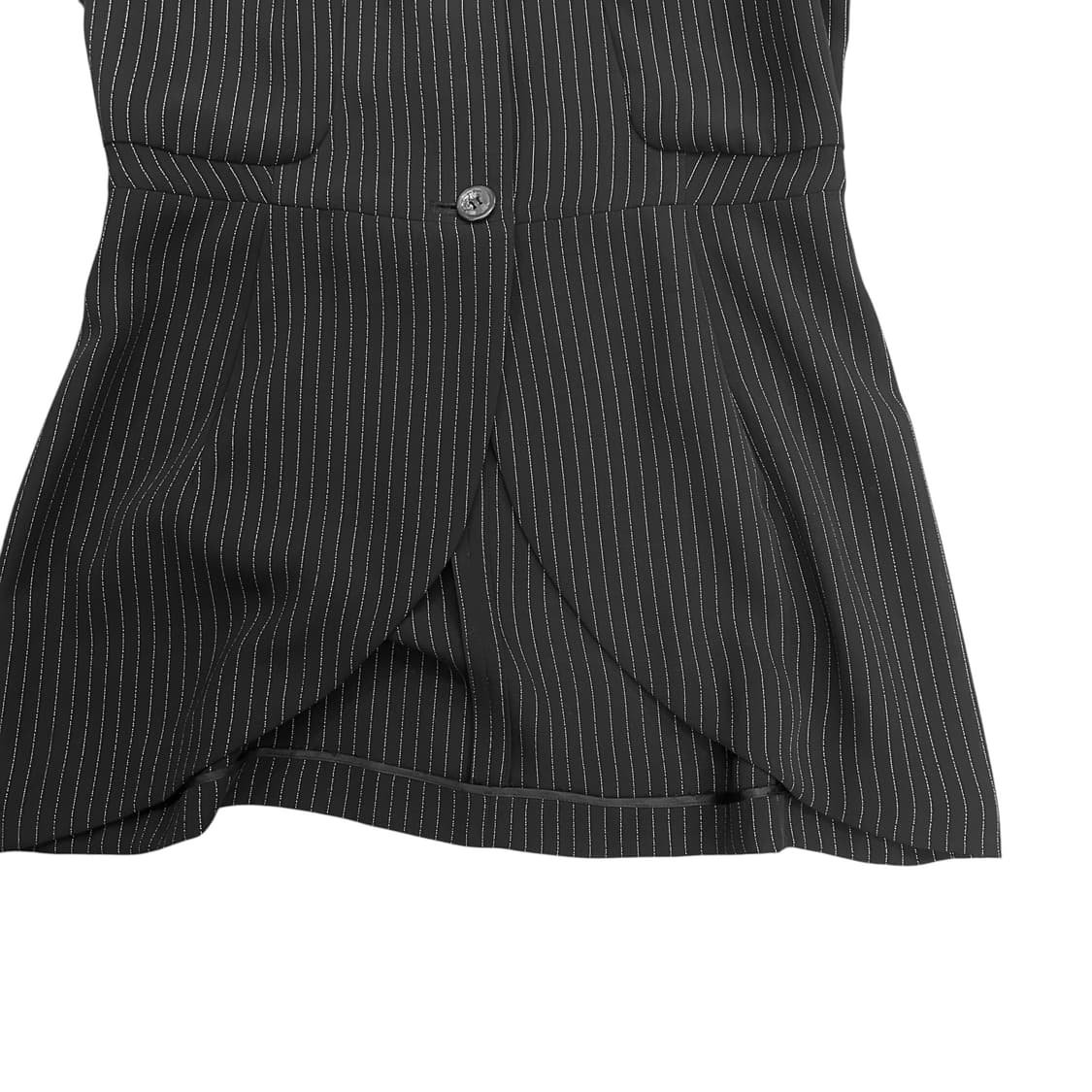 Black Stripe Bottom Slit Blazer Top 상품이미지4
