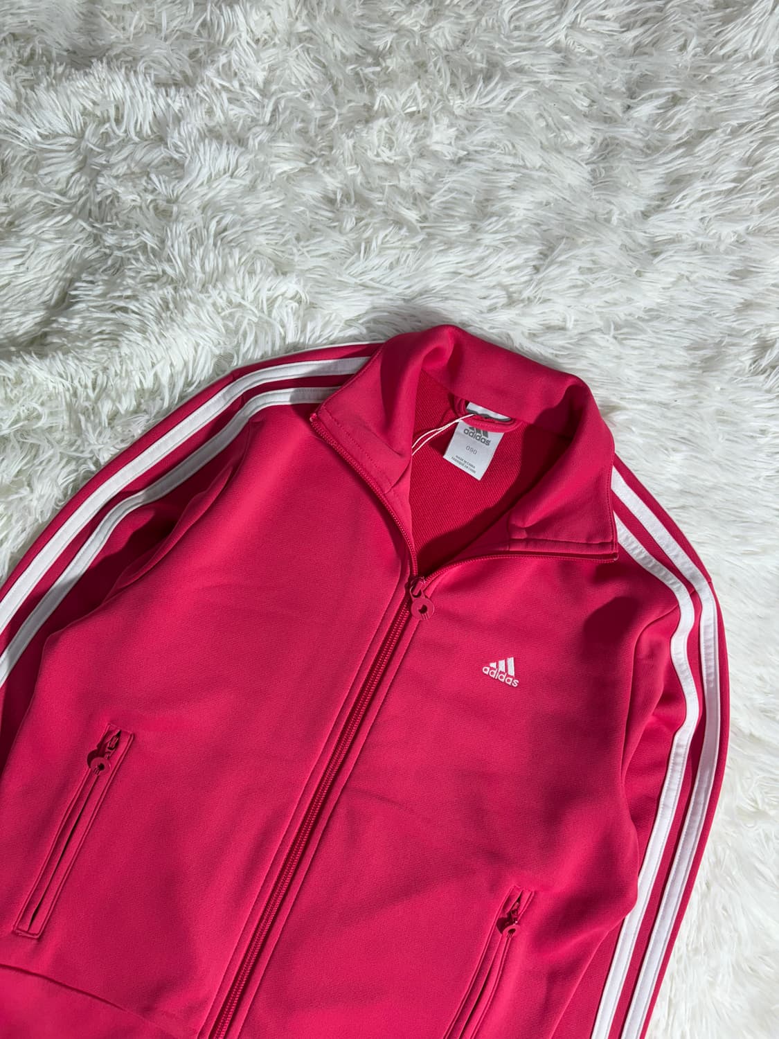 아디다스 딱붙핏 삼선 핑크 트랙탑  상품이미지6