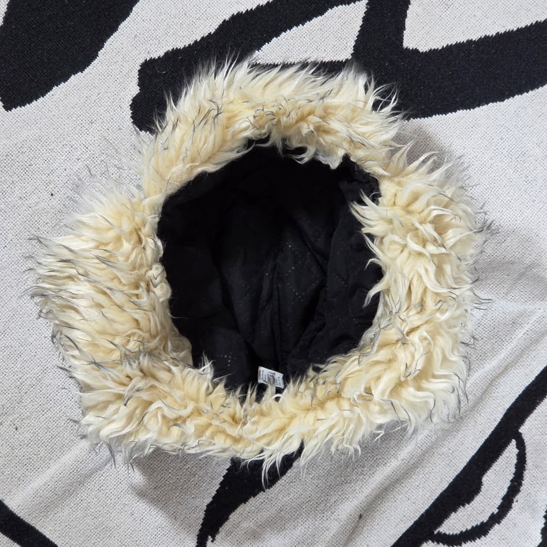 빈티지 블랙 니트 샤기 퍼 트루퍼햇 상품이미지6