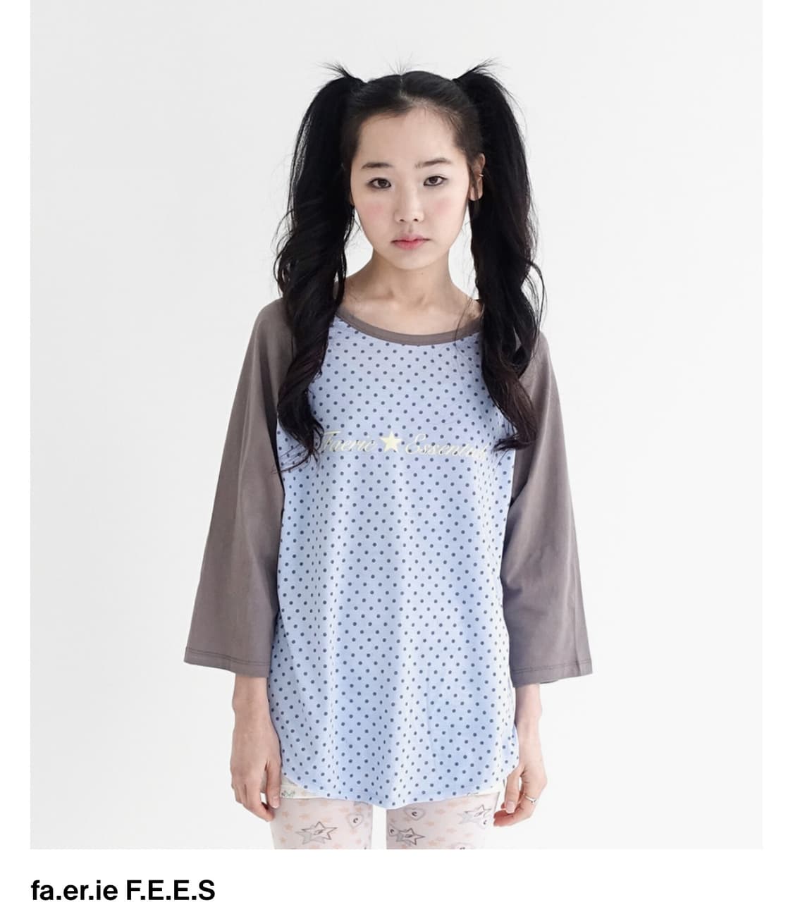 샵페어리 도트 레글런 슬리브 탑 dot raglan sleeve 상품이미지1