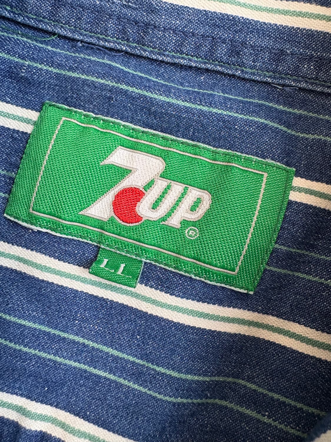 7up 세븐업 90s 빈티지 옥스포드 스트라이프 셔츠 상품이미지7