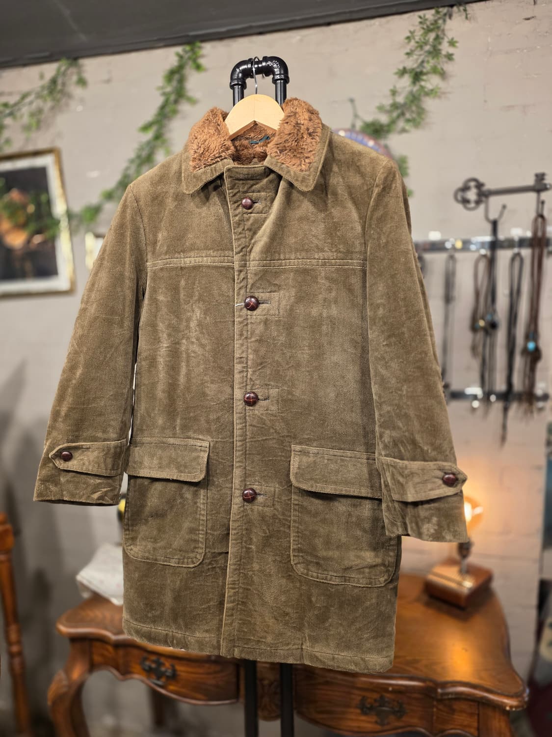 코듀로이 안감 퍼 코트 (F592) 상품이미지2