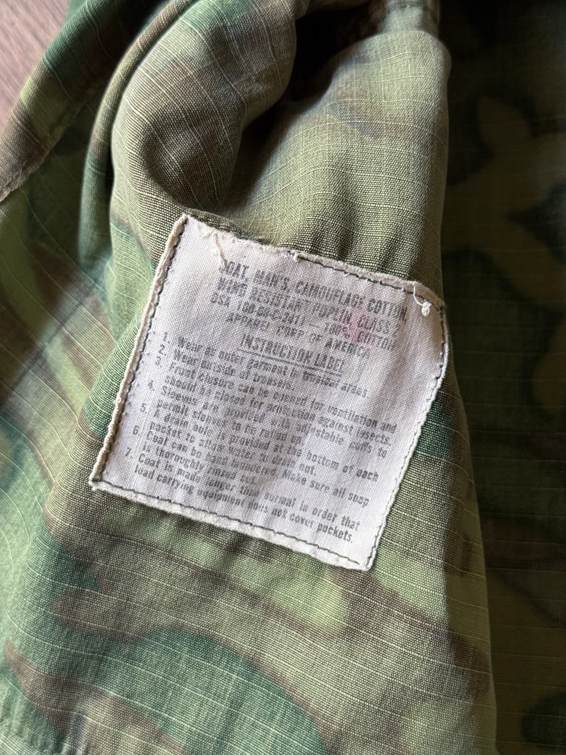 [S]60's 오리지널 USMC 미 해병대 카모 정글 퍼티그 자켓 상품이미지7