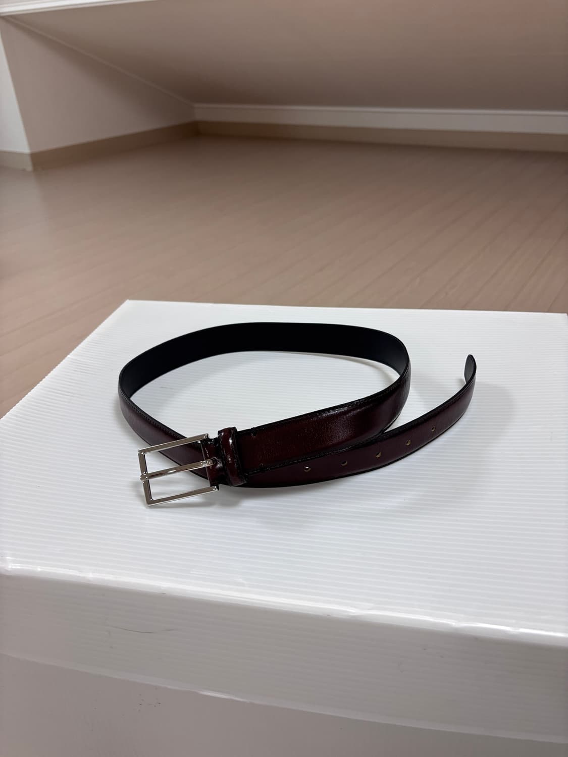 새상품) 자라 빈티지 리얼레더 브라운 소가죽 벨트 상품이미지1