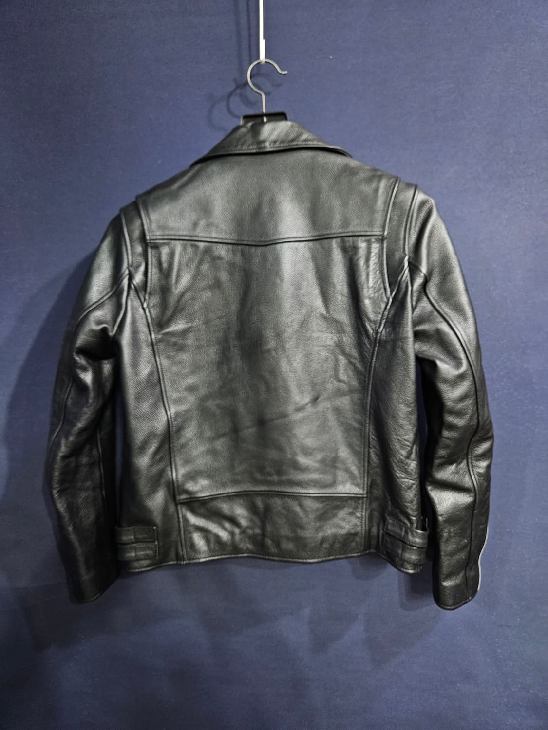 비바스튜디오 블랙 남성 슬림핏 95 가죽 라이더자켓  상품이미지2