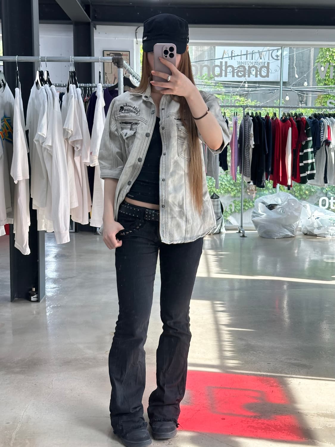 Japan vintage In the Attic 스컬 락시크 워시드 반팔 상품이미지2