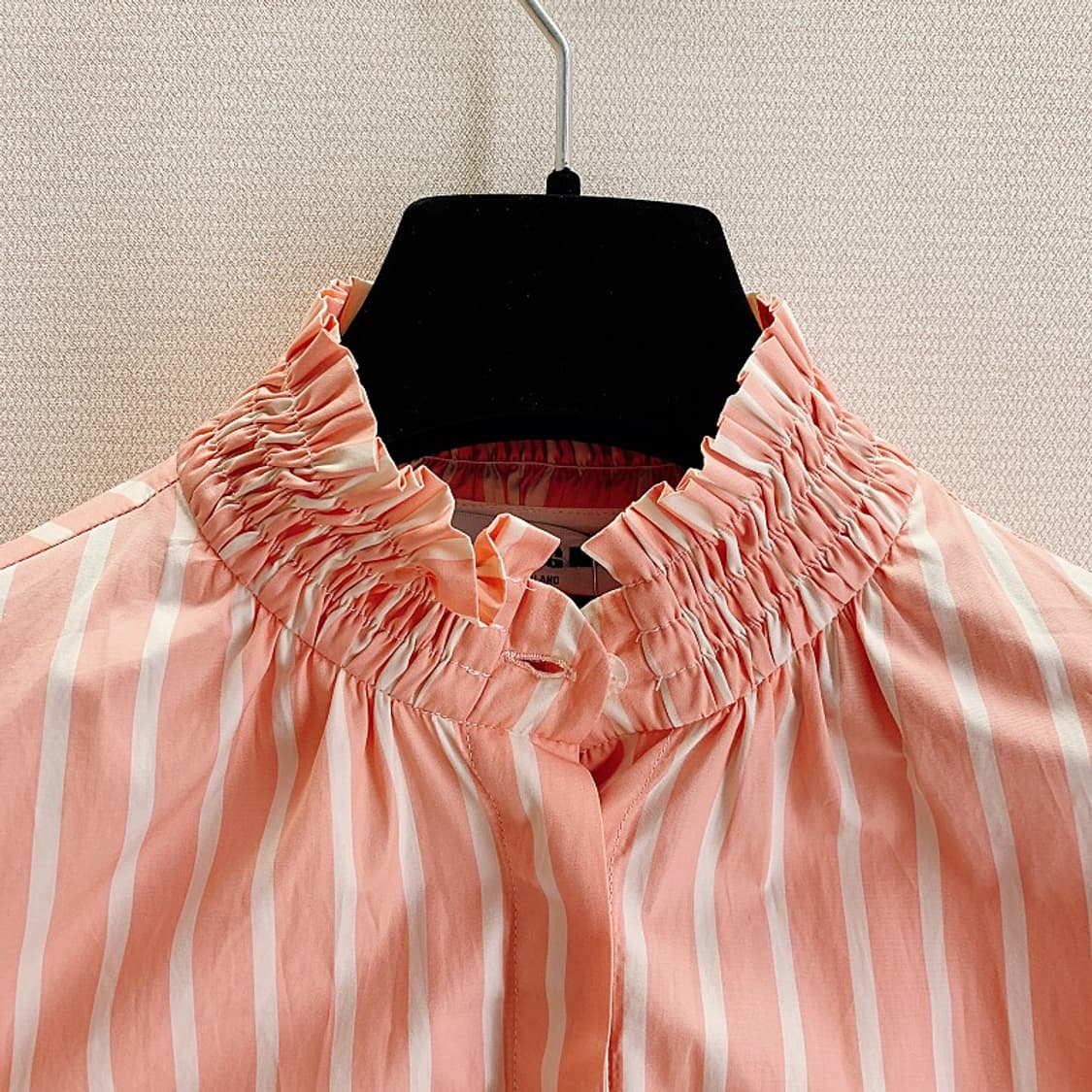 MSGM 여성 연핑크 스트라이프 셔츠 상품이미지2