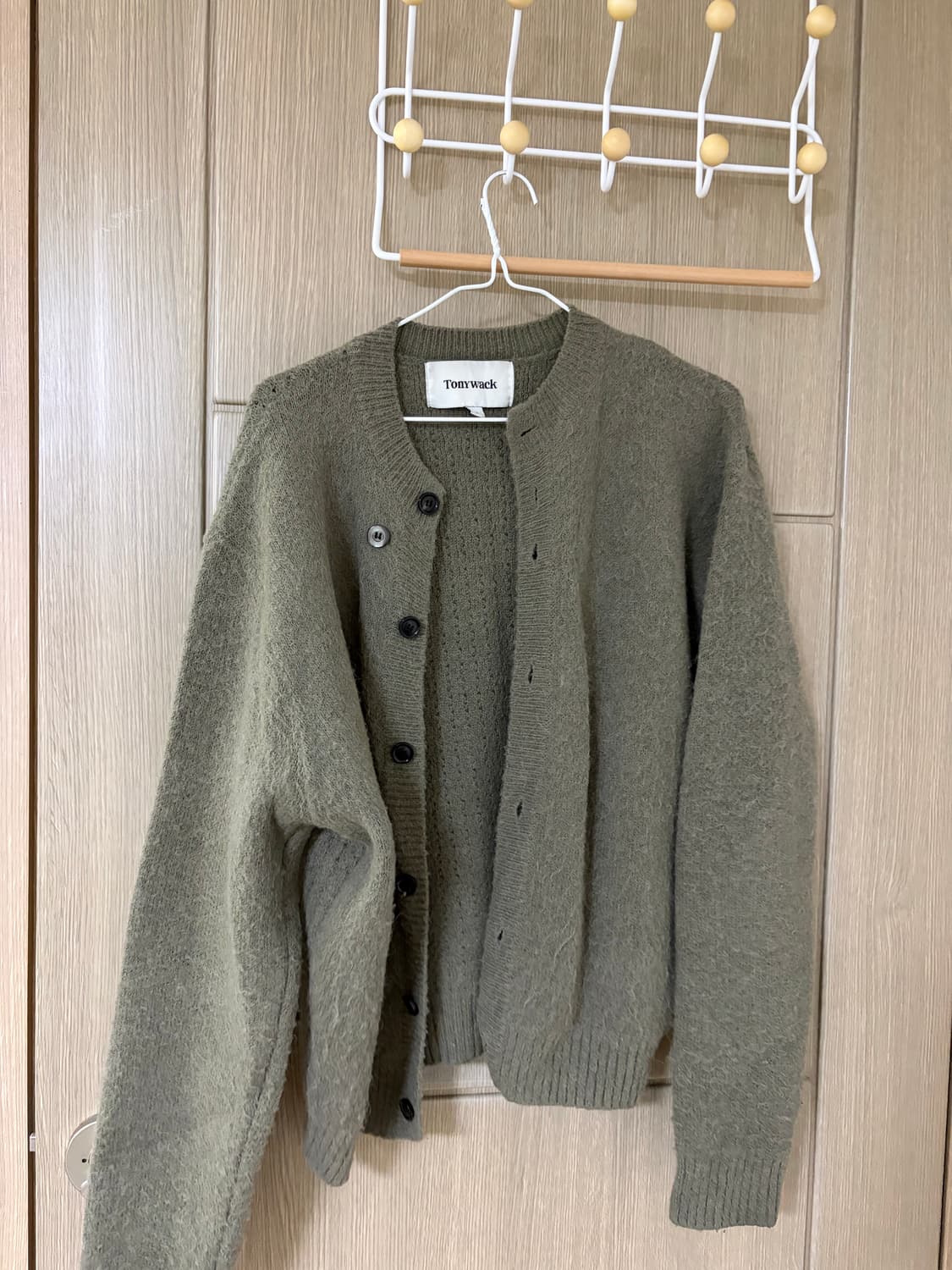 기부금 모금) 토니웩 알파카 가디건 그린 S 상품이미지3