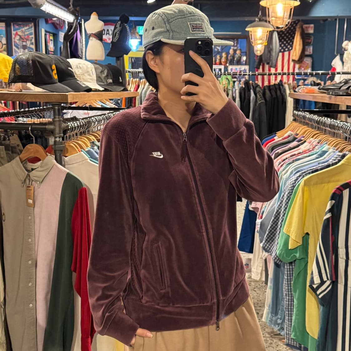 [미친핏] nike 나이키 벨벳 트랙탑 집업 상품이미지1